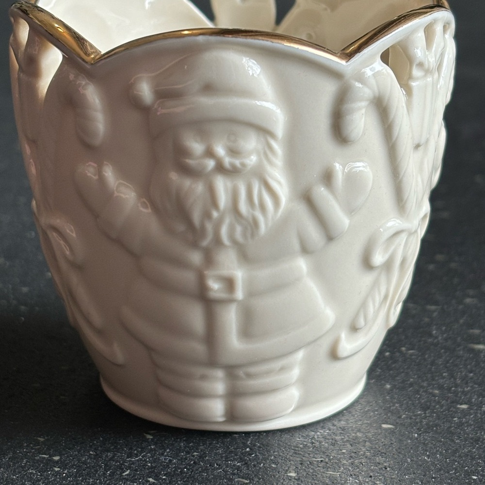 Lenox “Merry Lights” Santa Votive NIB
